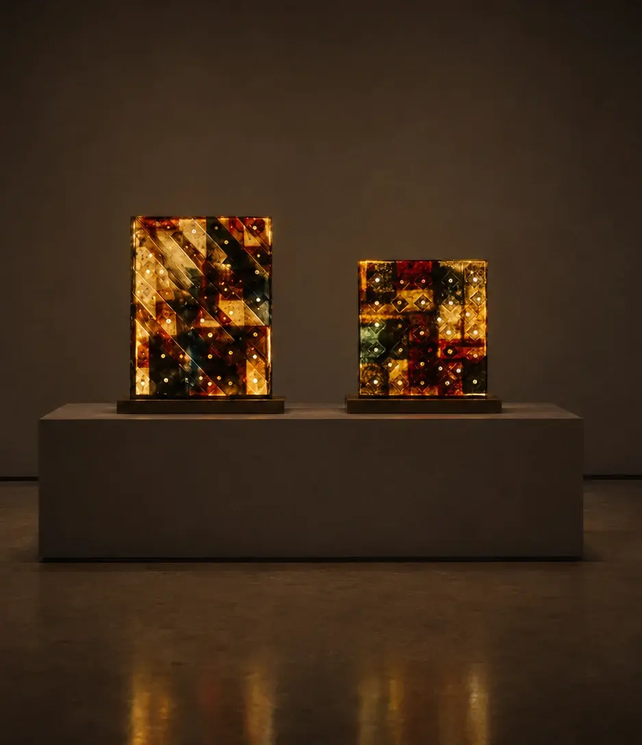 Wall-Mounted Light Boxes, artwork by Fernando Guérard